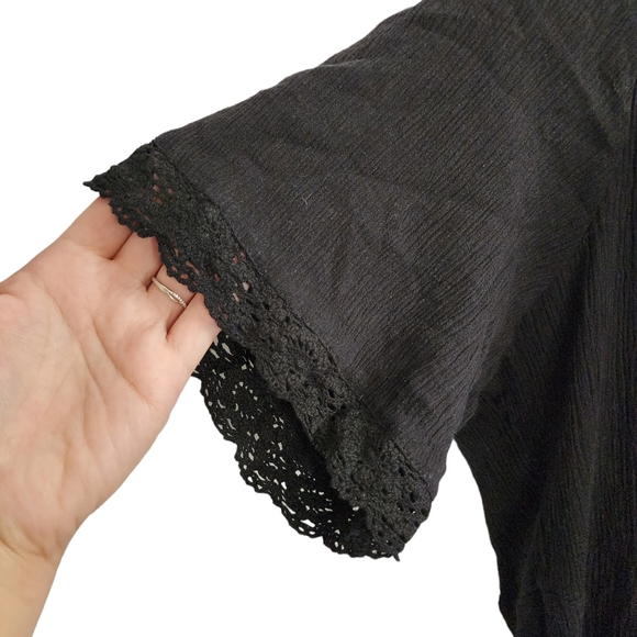 Ellos black gauze maxi dress NWT - Picture 2 of 8